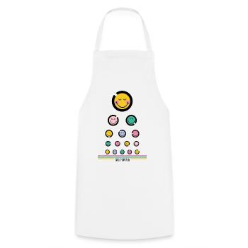 Eye test Happy - Cooking Apron - white - Front - AI Model Male 185 dark (185cm)