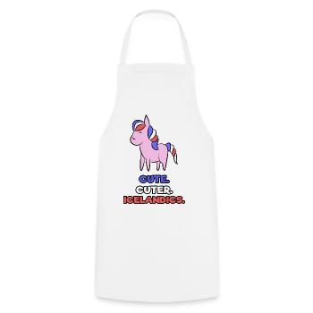 Déclaration islandaise Poney Chevaux islandais Poneys islandais - Tablier de cuisine - blanc - Devant - AI Model Male 185 dark (185cm)