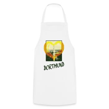 Dortmund Deutschland Stadt Skyline Herz Liebe - Kochschürze - Weiß - Vorne - AI Model Male 185 dark (185cm)