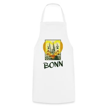 Bonn Deutschland Stadt Skyline Herz Liebe - Kochschürze - Weiß - Vorne - AI Model Male 185 dark (185cm)