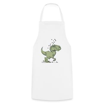 Dinosaurier - Kochschürze - Weiß - Vorne - AI Model Male 185 dark (185cm)