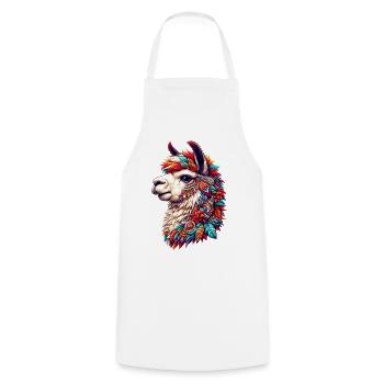 Alpaca - Cooking Apron - white - Front - AI Model Male 185 dark (185cm)