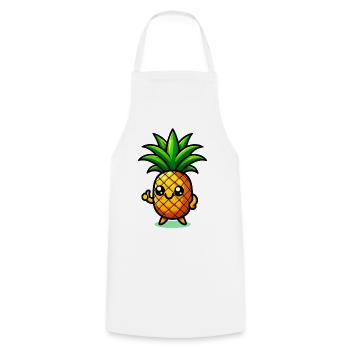 Pineapple - Cooking Apron - white - Front - AI Model Male 185 dark (185cm)