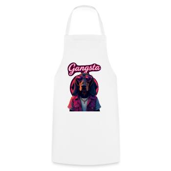 Basset Hound Gangster Hund Sonnenbrille Geschenk - Kochschürze - Weiß - Vorne - AI Model Male 185 dark (185cm)