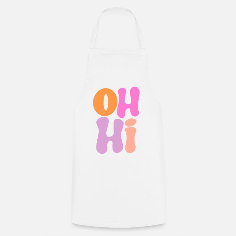 Design de lettres ludique aux couleurs pastel - Tablier de cuisine - blanc