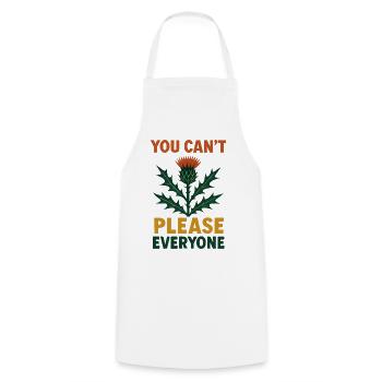 You can't please everyone - Cooking Apron - white - Front - AI Model Male 185 dark (185cm)