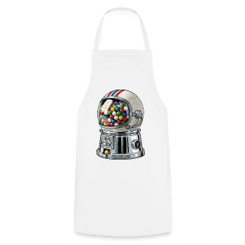 BubbleNaut - Cooking Apron - white - Front - AI Model Male 185 dark (185cm)