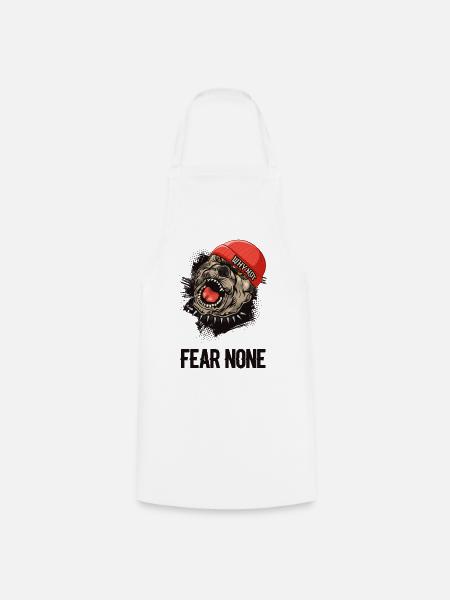 Fear None Bulldog - Kochschürze - Weiß