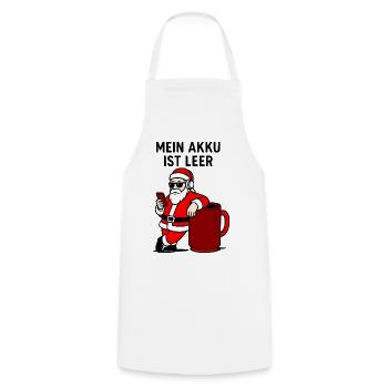 Weihnachts Akku Ausfall - Kochschürze - Weiß - Vorne - AI Model Male 185 dark (185cm)