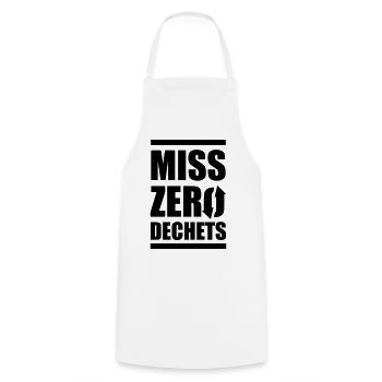 Miss Zero Waste - Cooking Apron - white - Front - AI Model Male 185 dark (185cm)
