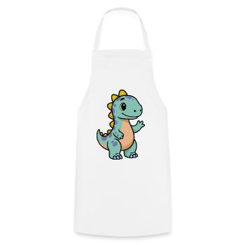 Little Dino Cuddle - Cooking Apron - white - Front - AI Model Male 185 dark (185cm)