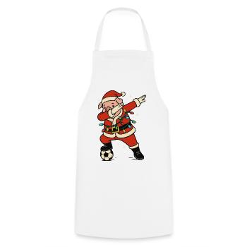 Dabbing Schwein Weihnachtsmann Fußball Lustig - Kochschürze - Weiß - Vorne - AI Model Male 185 dark (185cm)