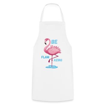 Rose Flamant Rose Sera Flacon - Tablier de cuisine - blanc - Devant - AI Model Male 185 dark (185cm)