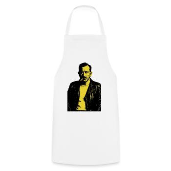 John Steinbeck Noir Rebel Portrait - Cooking Apron - white - Front - AI Model Male 185 dark (185cm)