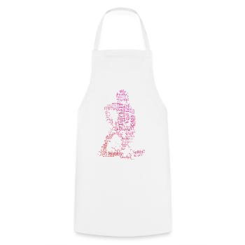 Characterful floorball design - Cooking Apron - white - Front - AI Model Male 185 dark (185cm)