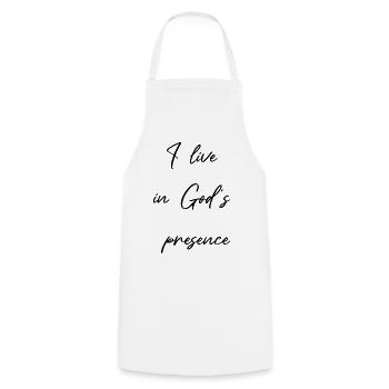 God's Presence Christian Gifts for Christians - Cooking Apron - white - Front - AI Model Male 185 dark (185cm)
