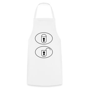 Car Remote Control Buttons - Cooking Apron - white - Front - AI Model Male 185 dark (185cm)