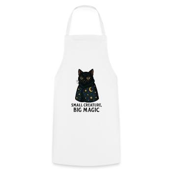 Mondnacht Katze Sternencape - Kochschürze - Weiß - Vorne - AI Model Male 185 dark (185cm)