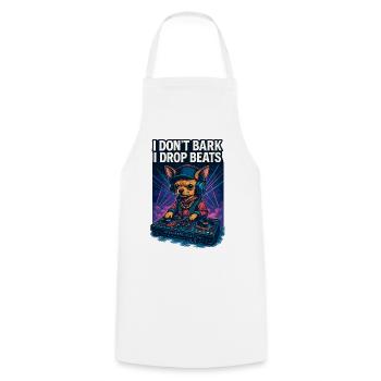 Chihuahua DJ : Je n’aboie pas, je lâche des beats design - Tablier de cuisine - blanc - Devant - AI Model Male 185 dark (185cm)