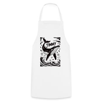 Timmy the Whale - Cooking Apron - white - Front - AI Model Male 185 dark (185cm)