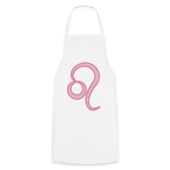 Leo Zodiac Sign Symbol Pastel Pink - Cooking Apron - white - Front - AI Model Male 185 dark (185cm)