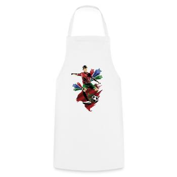 Marruecos - Morocco - Flags - Cooking Apron - white - Front - AI Model Male 185 dark (185cm)