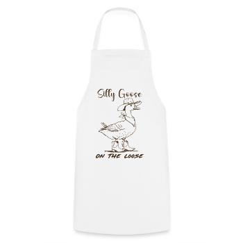 Cowboy Goose Silly Goose - Cooking Apron - white - Front - AI Model Male 185 dark (185cm)