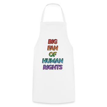 Big Fan of LGBTQ+ Rights Rainbow - Cooking Apron - white - Front - AI Model Male 185 dark (185cm)