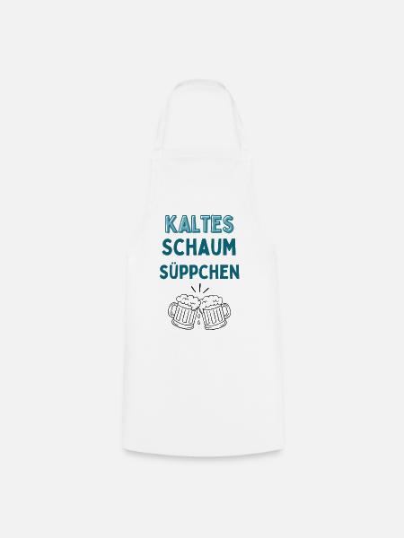 Kalteschaum Süppchen Typo - Kochschürze - Weiß