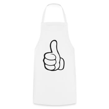 like hand - Cooking Apron - white - Front - AI Model Male 185 dark (185cm)