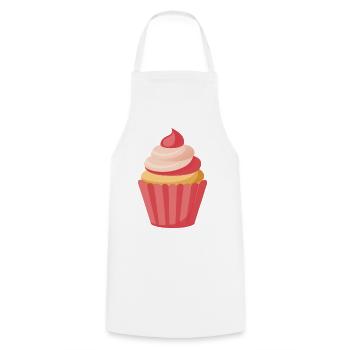 cupcake - Cooking Apron - white - Front - AI Model Male 185 dark (185cm)