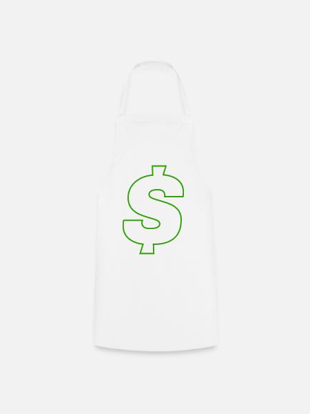 Neon-Dollar Umriss Design - Kochschürze - Weiß