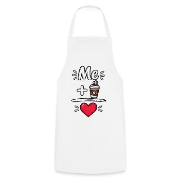 Süßer Kaffeeliebhaber Valentine Aesthetic Heart Brew - Kochschürze - Weiß - Vorne - AI Model Male 185 dark (185cm)