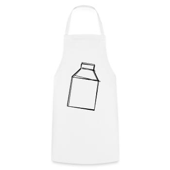 Milchtüte handgezeichnet - Kochschürze - Weiß - Vorne - AI Model Male 185 dark (185cm)