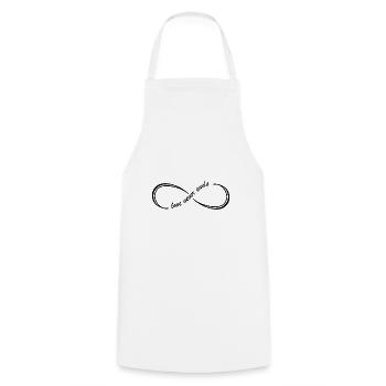Love Forever Infinity Sign Partner - Cooking Apron - white - Front - AI Model Male 185 dark (185cm)