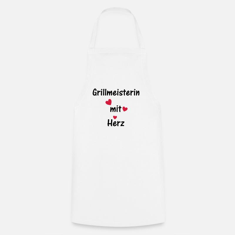Grillmeisterin mit Herz - Kochschürze - Weiß