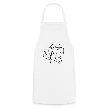 Doigts du milieu Baisez hors bande dessinée humor - Tablier de cuisine - blanc - Devant - AI Model Male 185 dark (185cm)