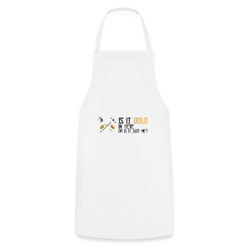Gold Digger Gold Panning Gold Mining Designs - Cooking Apron - white - Front - AI Model Male 185 dark (185cm)