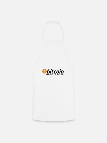 Bitcoin Satoshi Nakamoto Ethereum Krypto - Kochschürze - Weiß