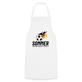 Sommermärchen 2024 Flamme Deutschland - Kochschürze - Weiß - Vorne - AI Model Male 185 dark (185cm)