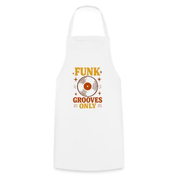 Funk Disque Vinyle Collector Musique Rétro - Tablier de cuisine - blanc - Devant - AI Model Male 185 dark (185cm)