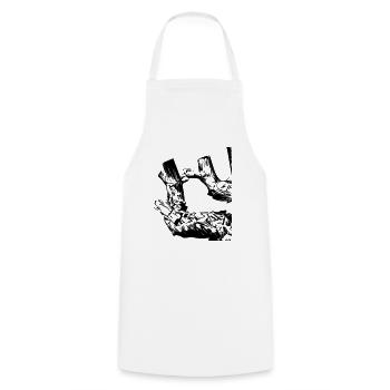 Cep de vigne - Tablier de cuisine - blanc - Devant - AI Model Male 185 dark (185cm)