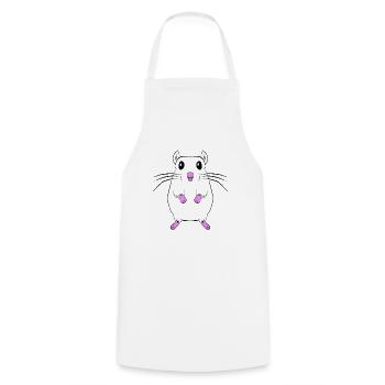 souris - Tablier de cuisine - blanc - Devant - AI Model Male 185 dark (185cm)