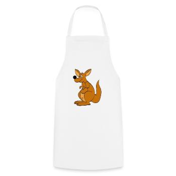 Kangaroo kangaroo - Cooking Apron - white - Front - AI Model Male 185 dark (185cm)