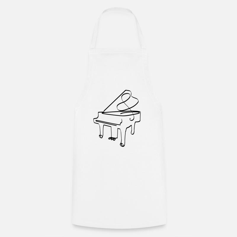 piano - Tablier de cuisine - blanc