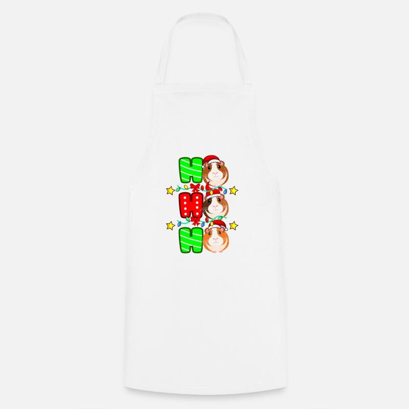 Cadeau de noel cochon d'Inde - Tablier de cuisine - blanc