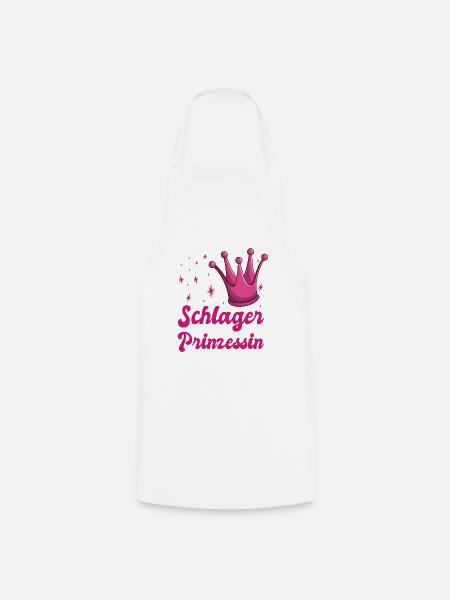Schlagerprinzessin Schlagermusik Geschenk - Kochschürze - Weiß