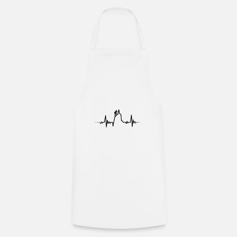Escalade de grimpeurs à rythme cardiaque - Tablier de cuisine - blanc