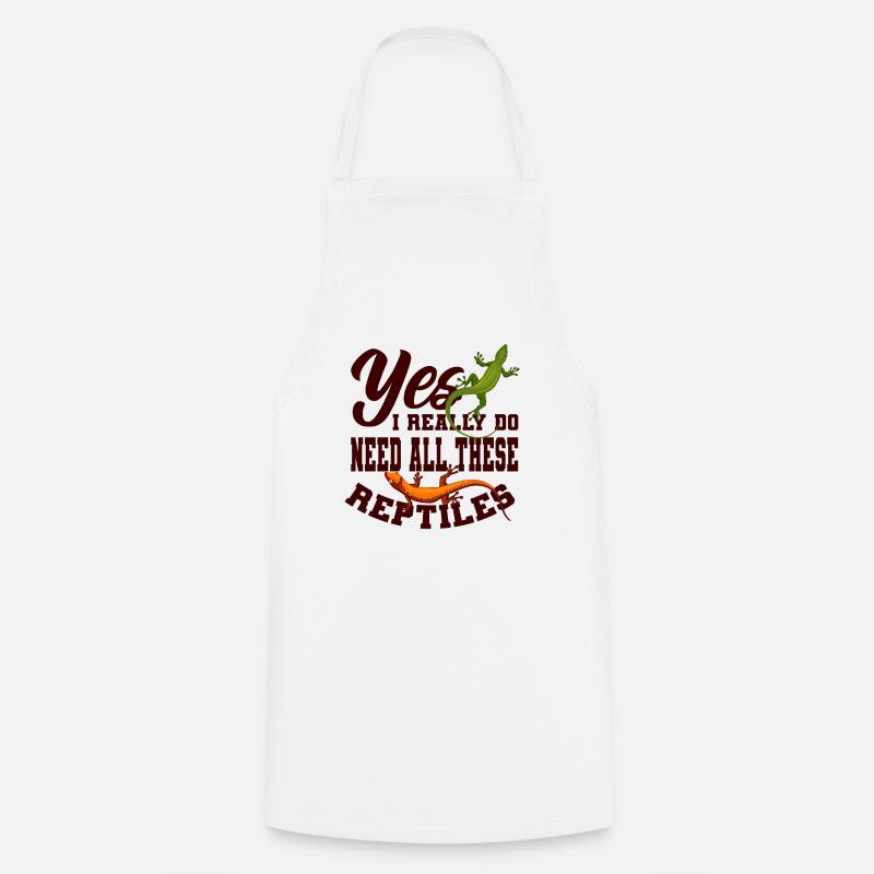 reptiles - Tablier de cuisine - blanc
