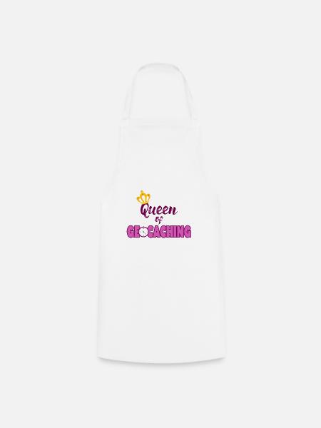 Geocaching Queen - Kochschürze - Weiß